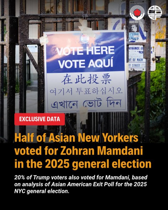 2025 NYC Asian American Exit Poll: Asian American voters favored Mamdani, cited economy as most important issue